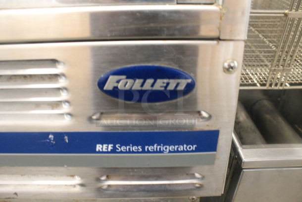 Follett REF5 Stainless Steel Commercial Single Door Cooler on Metal Commercial Pan Transport Rack. 115 Volts, 1 Phase. Tested and Working! - Image 4 of 7