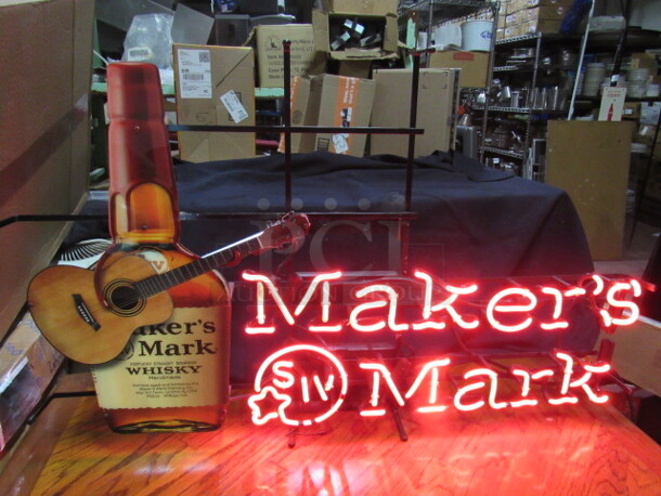 One AWESOME 42X26 Makers Mark Neon Sign.