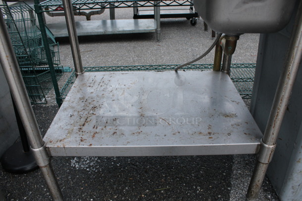 Stainless Steel Commercial Table w/ Sink Bay, Faucet and Under Shelf. 36x30x41.5. Bay 10x14x10 - Image 4 of 4