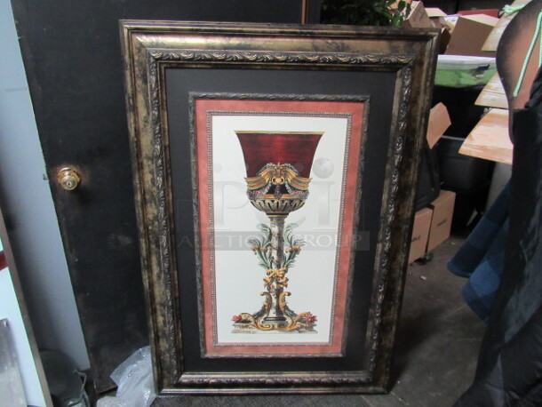 One 38X55 Framed Matted Picture. - Image 2 of 2