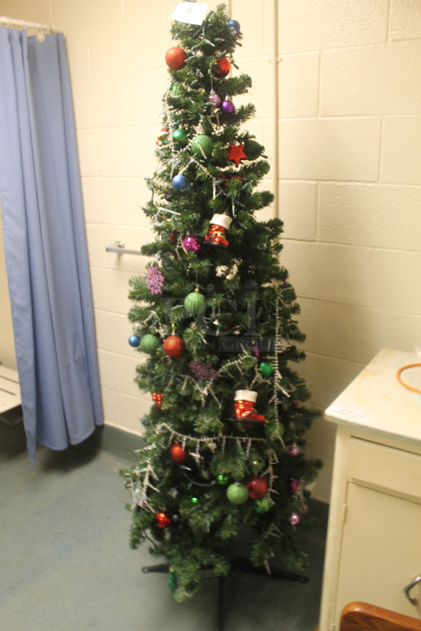 Fake Christmas Tree w/ Ornaments. - Image 3 of 3