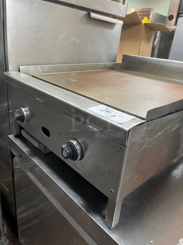 Working! Jade Range JGT-2424 24 inch Commercial Gas Griddle w/ Thermostatic Controls - 1 inch Steel Plate, Natural Gas NSF Tested and Working! - Image 6 of 7
