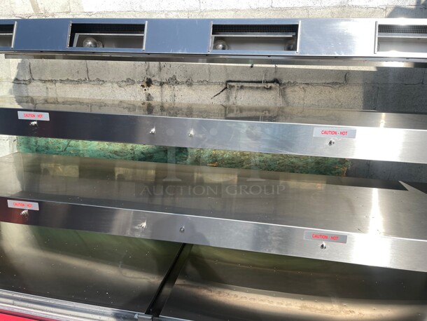 New! HARDT ZONE 8 95in Commercial SELF SERVICE HEATED CASE 3 Tier Heated Display NSF  120/220 Volt 1 Phase Tested and Working! - Image 5 of 10