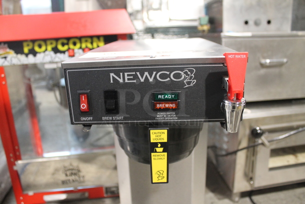 BRAND NEW SCRATCH AND DENT! 2017 Newco ACE-D Stainless Steel Commercial Countertop Coffee Machine w/ Hot Water Dispenser and Poly Brew Basket. 120 Volts, 1 Phase.  - Image 4 of 9
