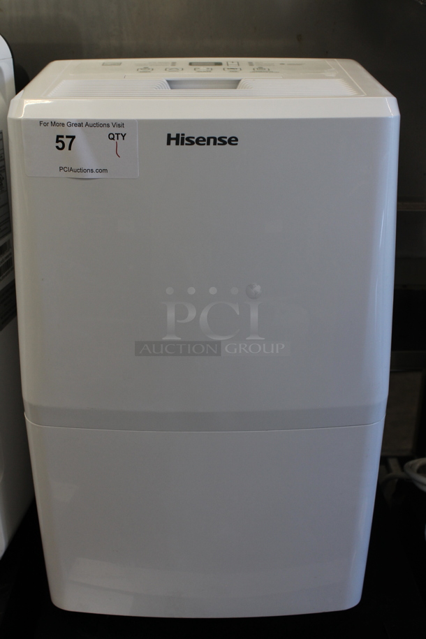 BRAND NEW SCRATCH AND DENT! Hisense DH-60K1SFRE00 60 Pint Capacity, 3-Speed Dehumidifier. 115 Volts, 1 Phase. Tested and Working!