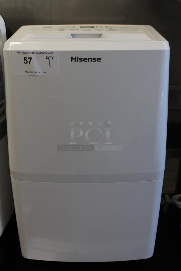 BRAND NEW SCRATCH AND DENT! Hisense DH-60K1SFRE00 60 Pint Capacity, 3-Speed Dehumidifier. 115 Volts, 1 Phase. Tested and Working! - Image 1 of 6