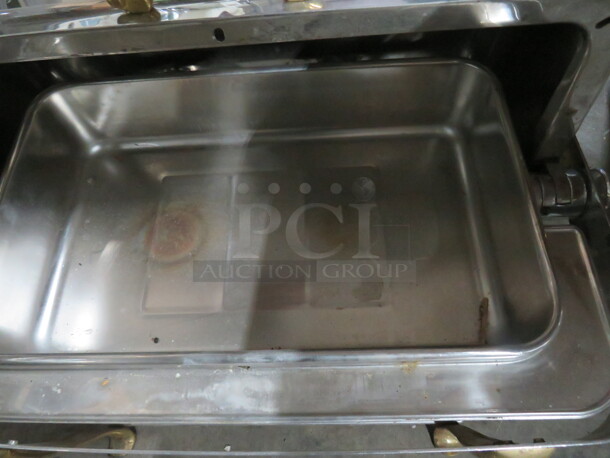 One Bon Chef Stainless Steel Roll Top Chafer With Gold Accents. VERY NICE!!!! - Image 2 of 3
