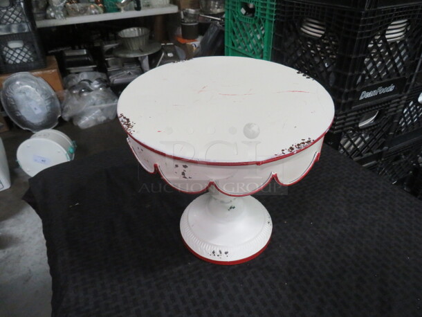 One Vintage Look Metal Display/Server. 10X10 - Image 1 of 2