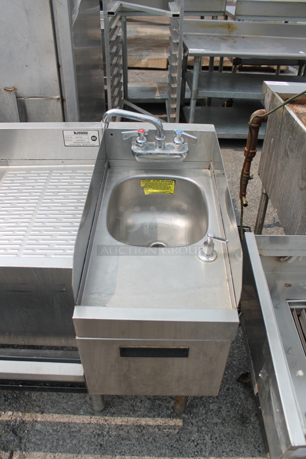 Krowne KR18-53C Stainless Steel Commercial 3 Bay Sink w/ Dual Drain Boards, Right Side Sink Bay and Speedwell.  - Image 6 of 6