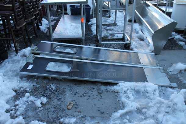2 Eliason Metal Commercial Swinging Kitchen Doors w/ Hardware. 2 Times Your Bid! - Image 2 of 4