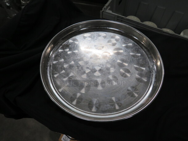 One 14 Inch Stainless Steel Tray.