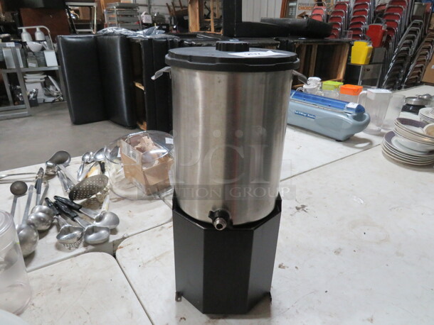 One Stainless Steel Tea Dispenser With Stand And Lid. #TCS3.