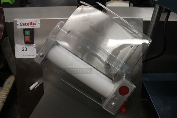 BRAND NEW SCRATCH AND DENT! Estella 348EDS12D Stainless Steel Commercial Countertop 12" Double Pass Dough Sheeter. Stock Picture Used as Gallery. 120 Volts, 1 Phase. Tested and Working! - Image 8 of 10