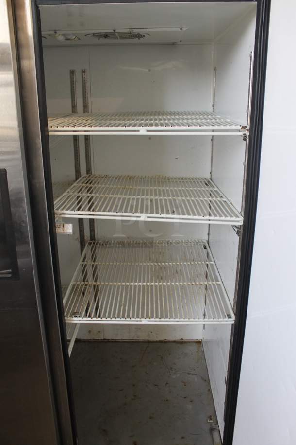 2014 True TG2R-2S ENERGY STAR Stainless Steel Commercial 2 Door Reach In Cooler w/ Poly Coated Racks on Commercial Casters. 115 Volts, 1 Phase. Tested and Working! - Image 9 of 11