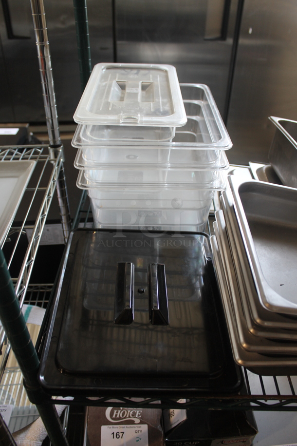 ALL ONE MONEY! Tier Lot of Various Items Including Stainless Steel Drop In Bins and Poly Bins - Image 4 of 4