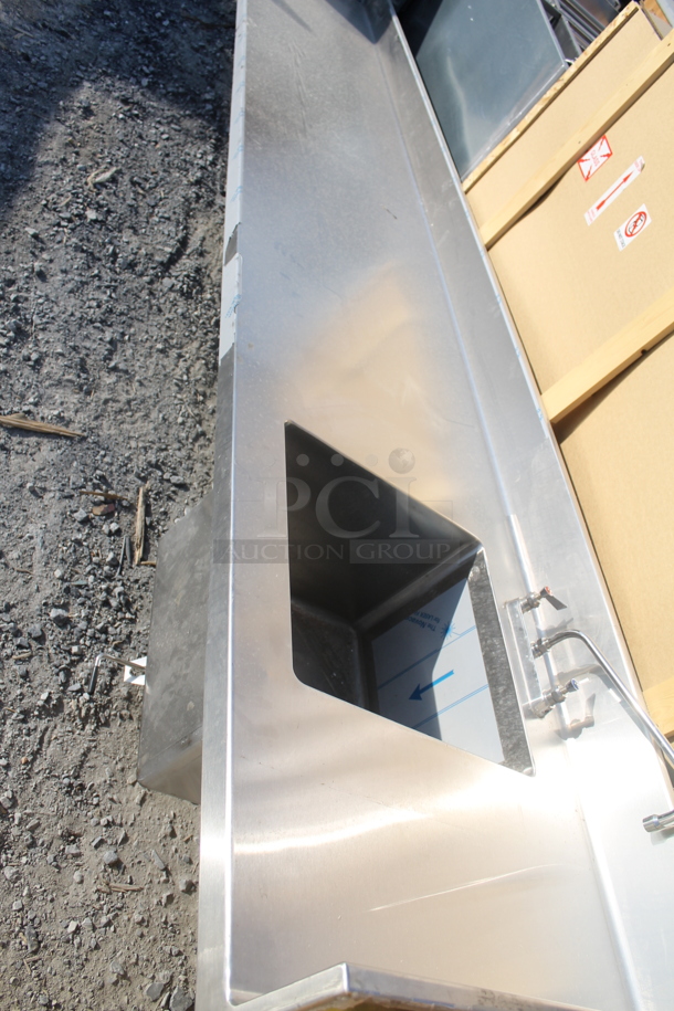 BRAND NEW! Stainless Steel Commercial Table w/ Sink Basin, Faucet and Handles. No Legs. Bay 20x20x15 - Image 2 of 8