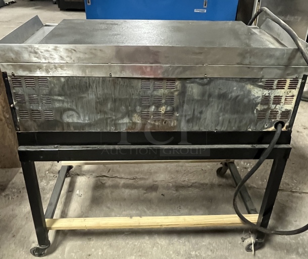 Electric 36" Flat Grill on Casters, Tested & Working! - Image 2 of 2