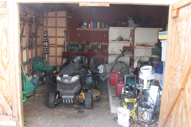 ALL ONE MONEY! Shed Lot of Various Contents Including Pressure Washer, Yard Tools and Cleaner. Does Not Include Lawn Mower w/ Trailer. BUYER MUST REMOVE. (shed #3) - Image 2 of 11