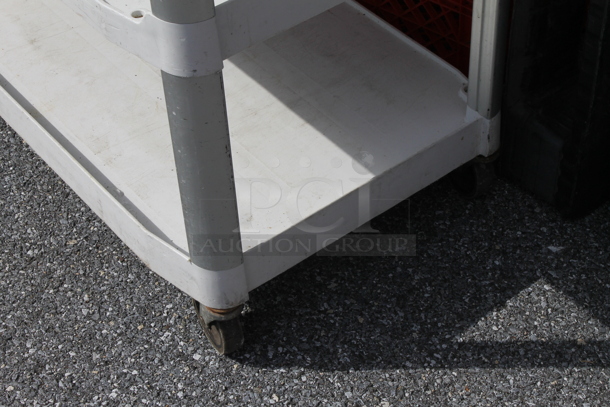 Poly 3 Tier Cart w/ Push Handles on Commercial Casters. (outside) - Image 3 of 3