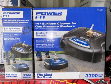  Power Fit 3300 MAX PSI 14" Surface Cleaner for Gas Pressure Washers. 2x Your Bid