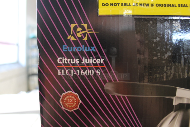 2 BRAND NEW IN BOX! Eurolux ELCJ-1600 S Stainless Steel Countertop Citrus Juicer. 2 Times Your Bid! - Image 7 of 7