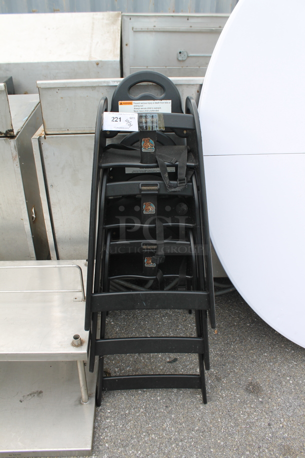 3 Koala Kare Black High Chairs. 3 Times Your Bid! - Image 1 of 4