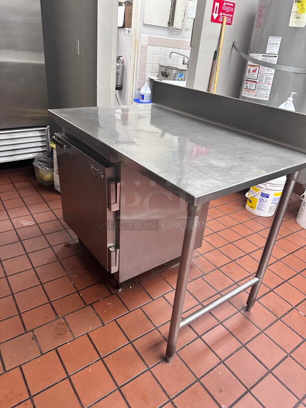 Commercial Stainless Steel Prep Table With Under counter Refrigerator NSF  - Image 2 of 7