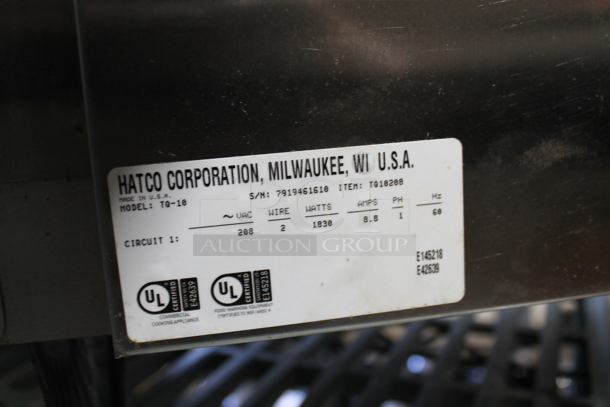 Hatco TQ-10 Stainless Steel Commercial Countertop Toast Qwik Conveyor Toaster Oven. 208 Volts, 1 Phase.  - Image 4 of 4
