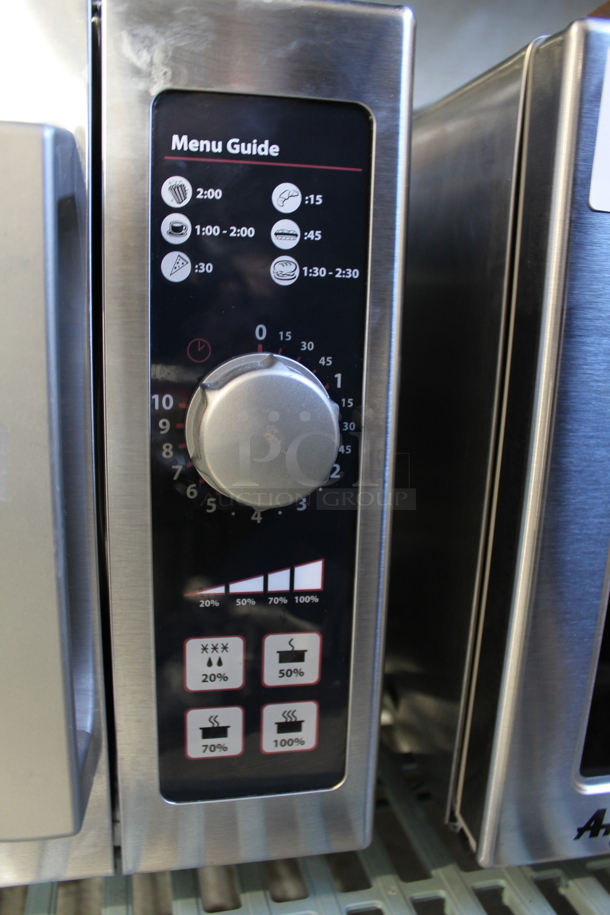 2017 Amana RCS10DSE Stainless Steel Commercial Countertop Microwave Oven. 120 Volts, 1 Phase.  - Image 2 of 4