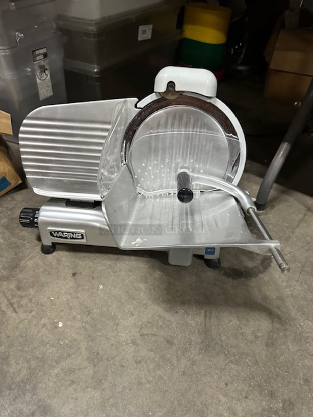 One WORKING Waring Deli Slicer. Model# WCS250. 120 Volt.  - Image 1 of 1