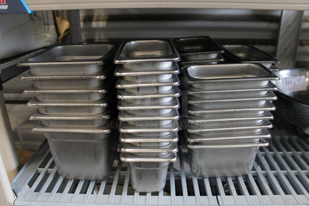 53 Stainless Steel Drop In Bins. Includes 1/9x4, 1/6x6. 53 Times Your Bid! - Image 1 of 6