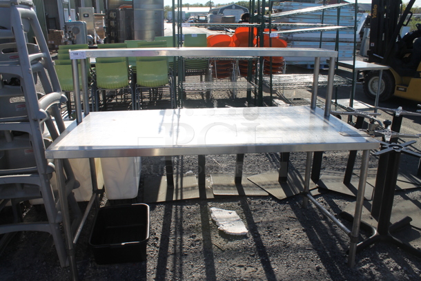 Stainless Steel Table w/ Over Shelf and Mounted Commercial Can Opener. - Image 2 of 3