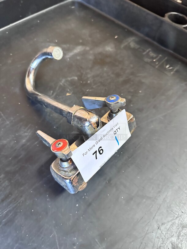 Clean! Krowne 10-400L Splash Mount Faucet - 3  inch  Gooseneck Spout, 6 inch  Centers NSF  - Image 2 of 5