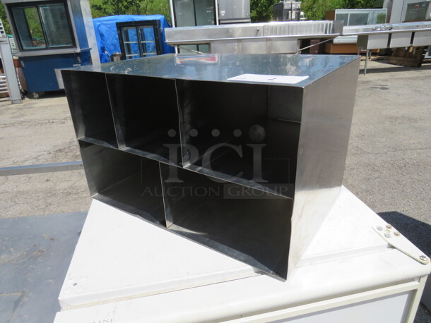 One Stainless Steel Holder. 20.5X13X12 - Image 2 of 2