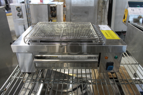 BRAND NEW SCRATCH AND DENT! 2023 Hoocoo IBG-18 Stainless Steel Commercial Countertop Electric Powered Barbecue BBQ Grill. 110 Volts, 1 Phase. Tested and Working! - Image 1 of 5