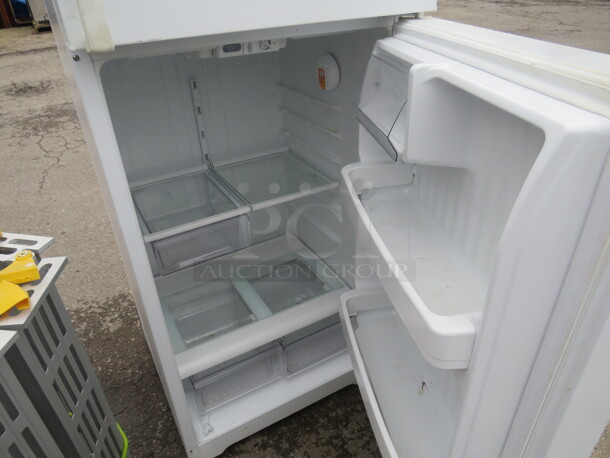 One GE Refrigerator/Freezer. 110 Volt. Model# GTH18HCTRRWW. 28X30X66.5 - Image 2 of 3