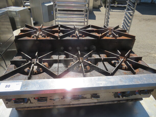 One Countertop 6 Burner Gas Range. 36X27X16 - Image 2 of 2