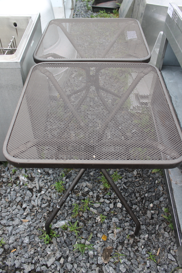2 Metal Mesh Patio Tables. 2 Times Your Bid! - Image 1 of 3