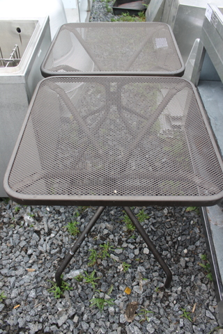 2 Metal Mesh Patio Tables. 2 Times Your Bid!
