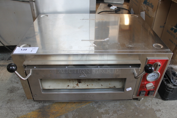 Avantco 177DPO18DS Stainless Steel Commercial Countertop Electric Powered Single Deck Pizza Oven w/ Cooking Stone. 120 Volts, 1 Phase. Tested and Working! - Image 1 of 4