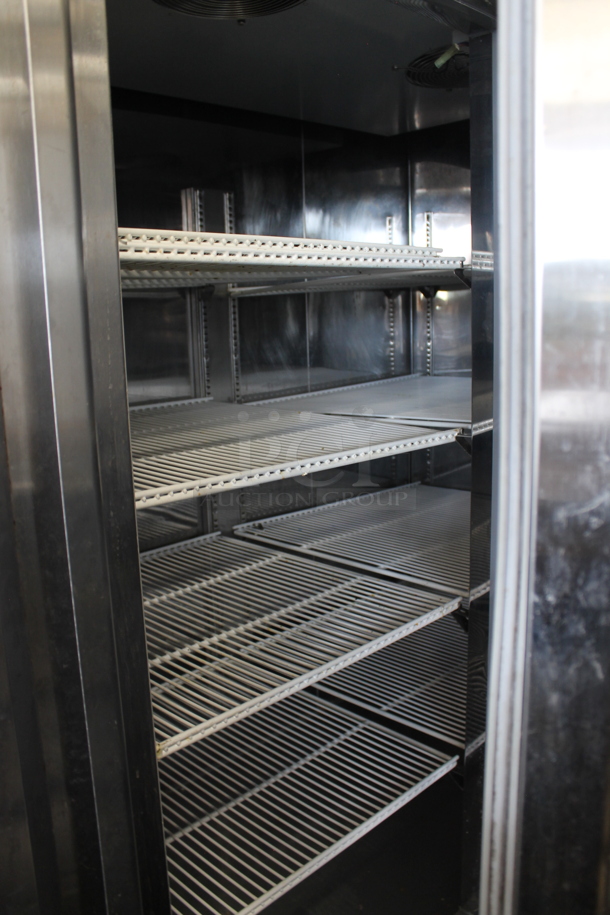 Universal RIFI-81 Stainless Steel Commercial 3 Door Reach In Cooler w/ Poly Coated Racks. Cannot Test Due To Missing Power Cord - Image 8 of 9