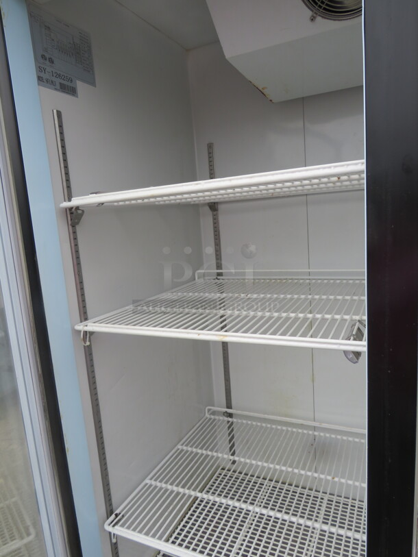 One WORKING Alamo 3 Door Glass Door Merchandiser With 3 Racks. 115 Volt. Model# SG1-9L3. 78X30X80 - Image 3 of 3