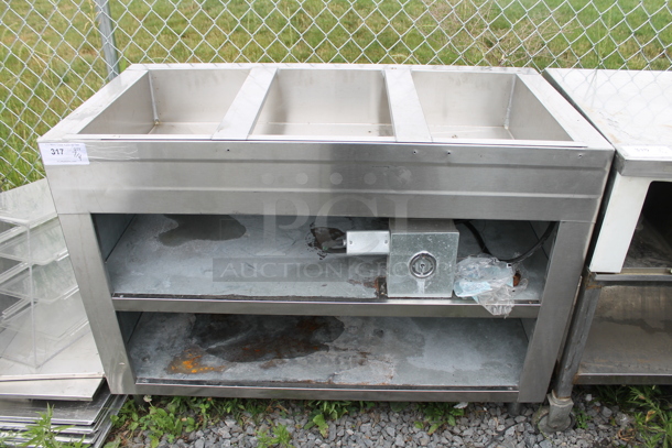 Stainless Steel Commercial Electric Powered Steam Table w/ 2 Under Shelves. 208/240 Volts. - Image 1 of 10
