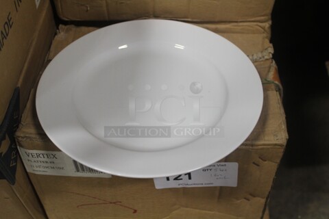 NEW IN BOX! 4 Boxes (12 Count Each) Vertex 10.25" Plates. 48X Your Bid! 