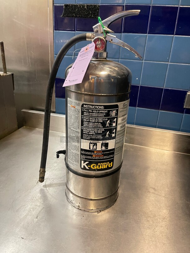 Working! Ansul® Model K01-3 Sentry® 6 Liter Commercial Fire Extinguisher NSF Full Charge - Image 1 of 7