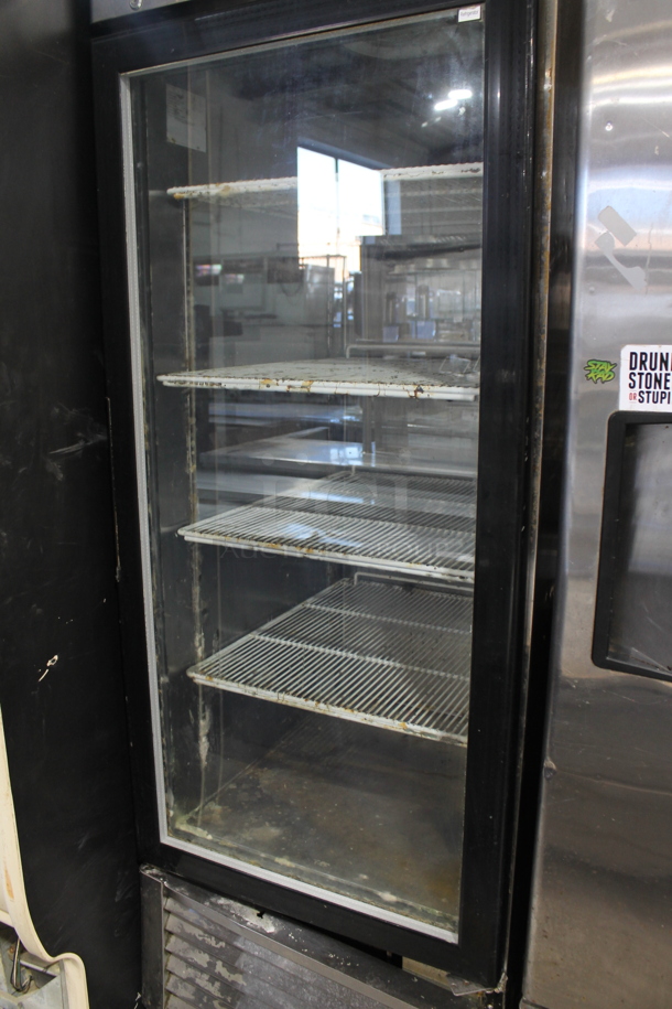 2015 Atosa MCF8705 Stainless Steel Commercial Single Door Reach In Cooler Merchandiser w/ Poly Coated Racks on Commercial Casters. 115 Volts, 1 Phase. Tested and Powers On But Does Not Get Cold - Image 2 of 5