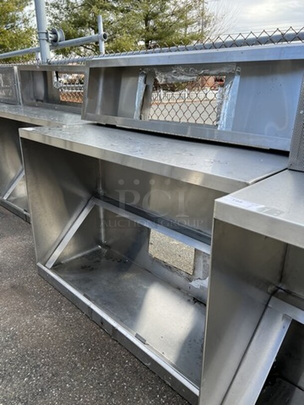 5' Stainless Steel Commercial Grease Hood w/ Make Up Fan Frame. 62x58x24 - Image 4 of 4