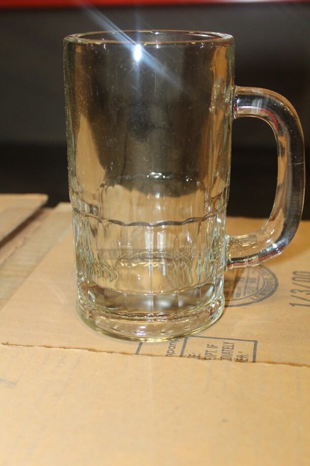 NEW IN BOX! 3 Boxes (2 Boxes 24 Count And 1 Box 18 Count) Indiana Glass Heavy Weight Beer Mugs. 66X Your Bid! 