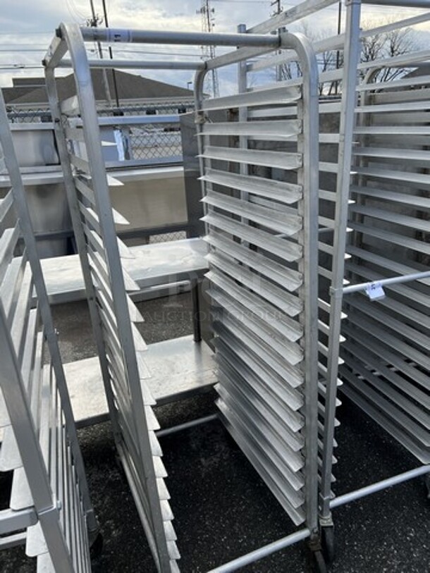 Metal Commercial Transport Pan Rack on Commercial Casters. 20.5x28x64 - Image 2 of 3