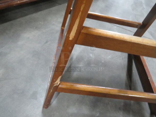 One Wooden High Chair With Safety Straps. - Image 2 of 2